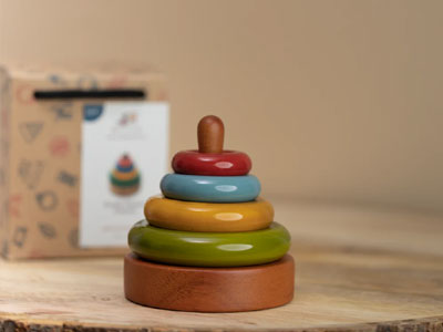 Natural Ring Stacker